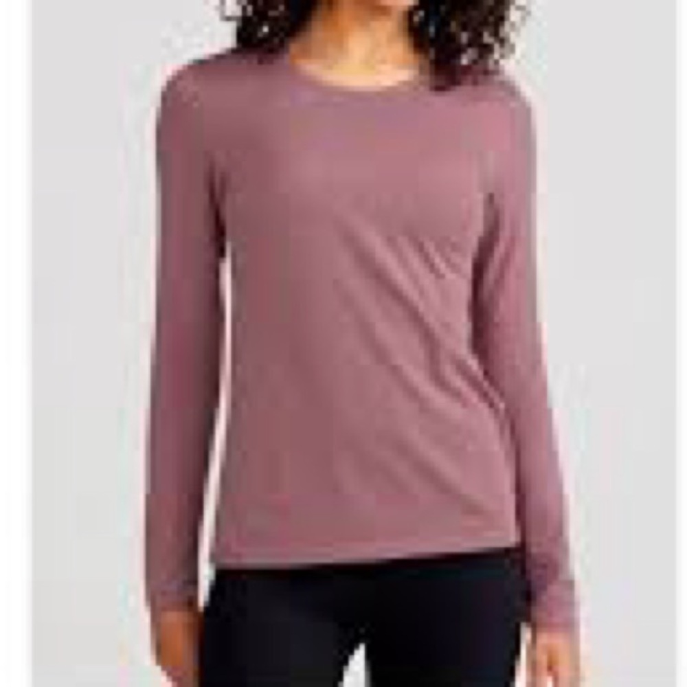 Polarmax mauve Fitted Long Sleeve T-Shirt